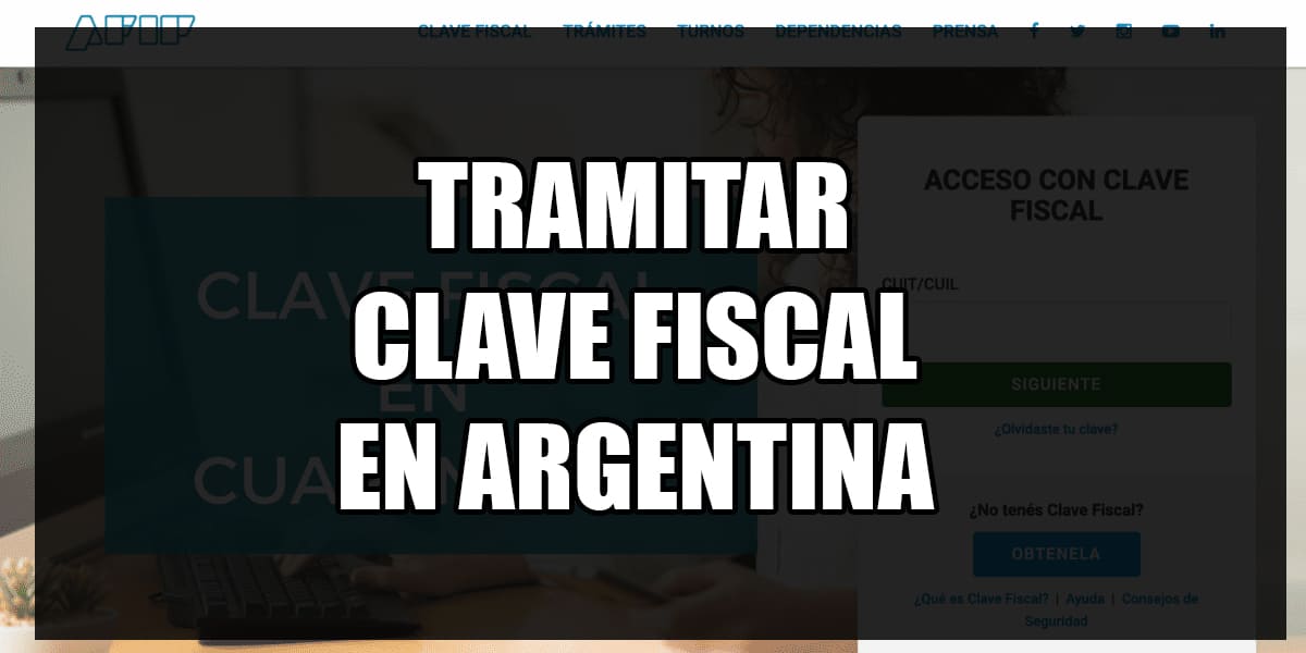 tramitar clave fiscal online afip